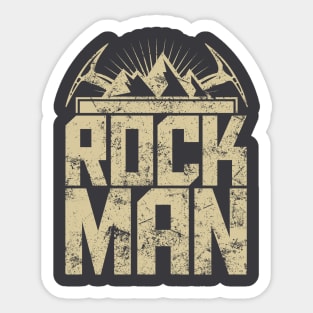 ROCKMAN climbing mountain T shirt ROCK MAN Sticker
